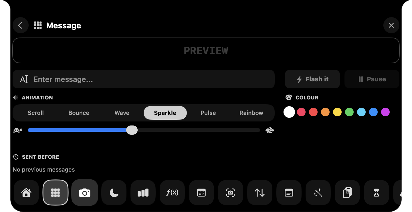 Notch Marquee Message Preview